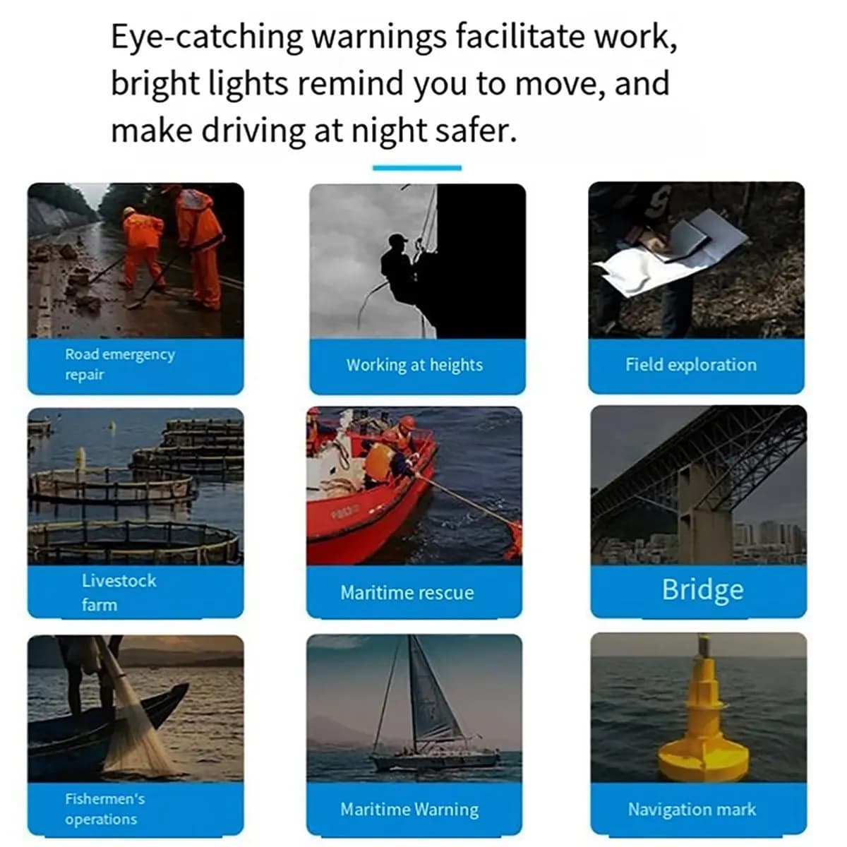 Luce di Segnalazione Marina a Energia Solare CLOS, Impermeabile, per Reti da Pesca, Barche e Yacht