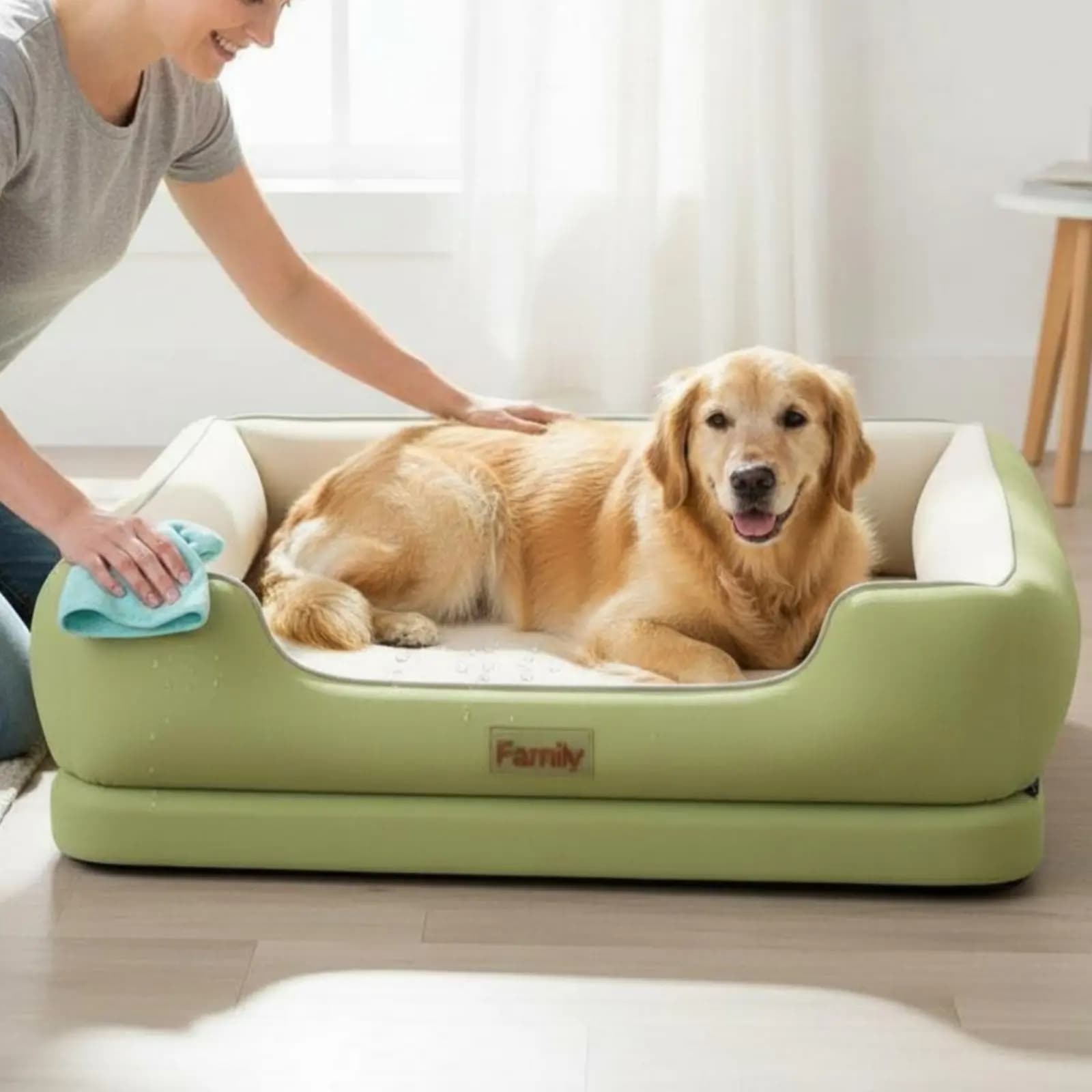 Cuccia per Cani di Supporto, Resistente agli Strappi, Lavabile, Materasso per Animali Domestici Facile da Pulire, con Supporto per Testa e Collo per Cani