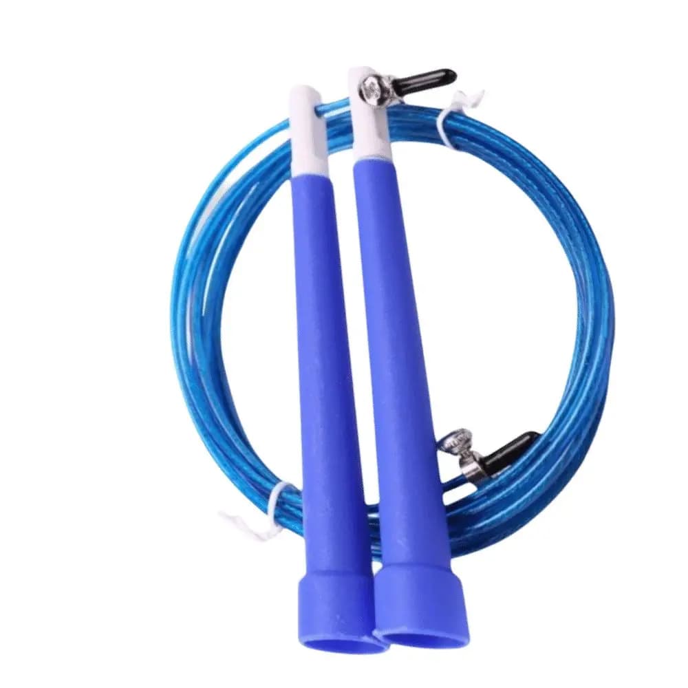 Portable Steel Wire Jump Rope Adjustable Length PVC Coated Skipping Rope Tangle-Free Fitness Jump Rope Outdoor Workout