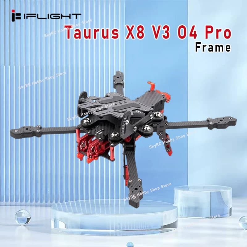 iFlight Taurus X8 V3 O4 Pro Frame Kit, 8Inch 400mm Wheelbase 8mm Arm 2kg Payload 3K Carbon Fiber for RC FPV Cinelifter Drone