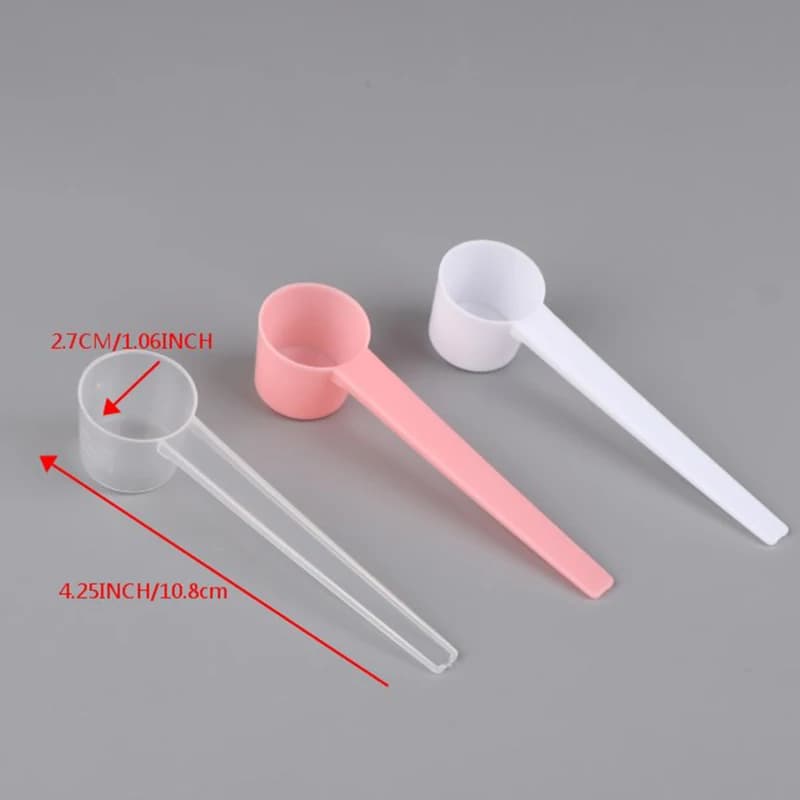 NEW 10Pcs 5g Measuring Spoons Coffee Protein Milk Powder Scoop Home Kitchen Gadgets DIY Plastic Measuring Spoon