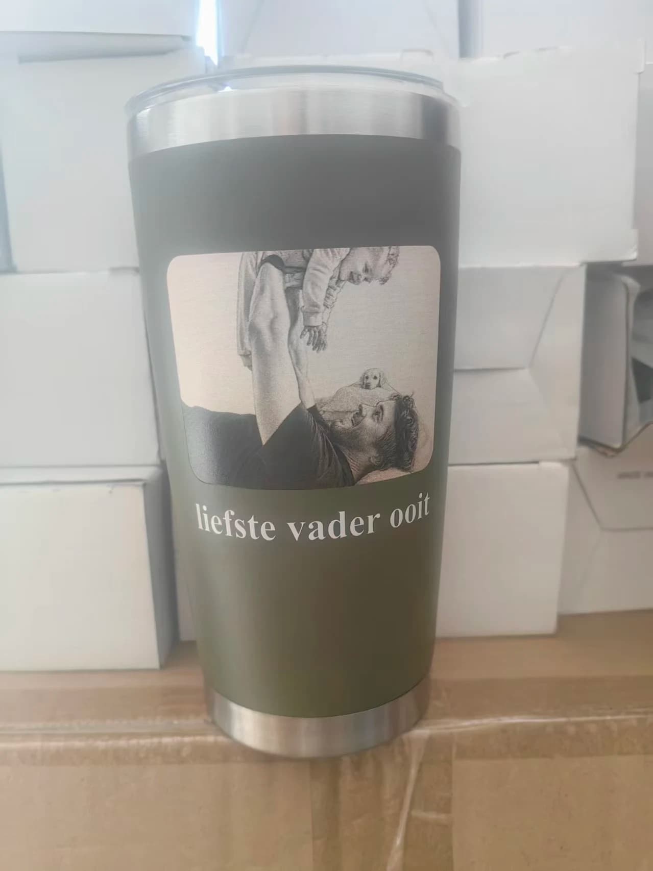 2 LOGO Image Text Name 20oz Coffee Mug Thermal Cup Tumbler with Lid 304 Beer Stainless Steel Vacuum Insulated