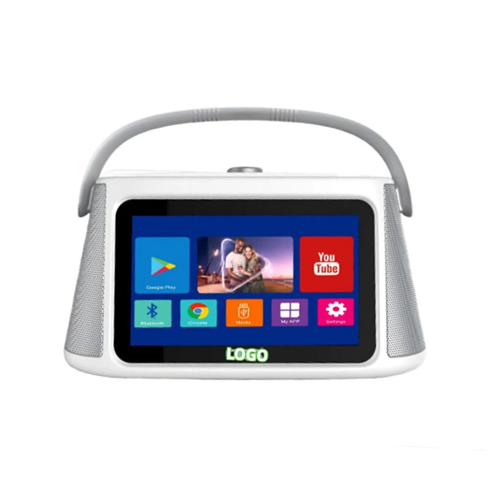 Altoparlante Portatile per Karaoke da 30W con Sistema Video, 2 Woofer da 4" e 2 Tweeter da 1.5", Android 13, WiFi, Radio