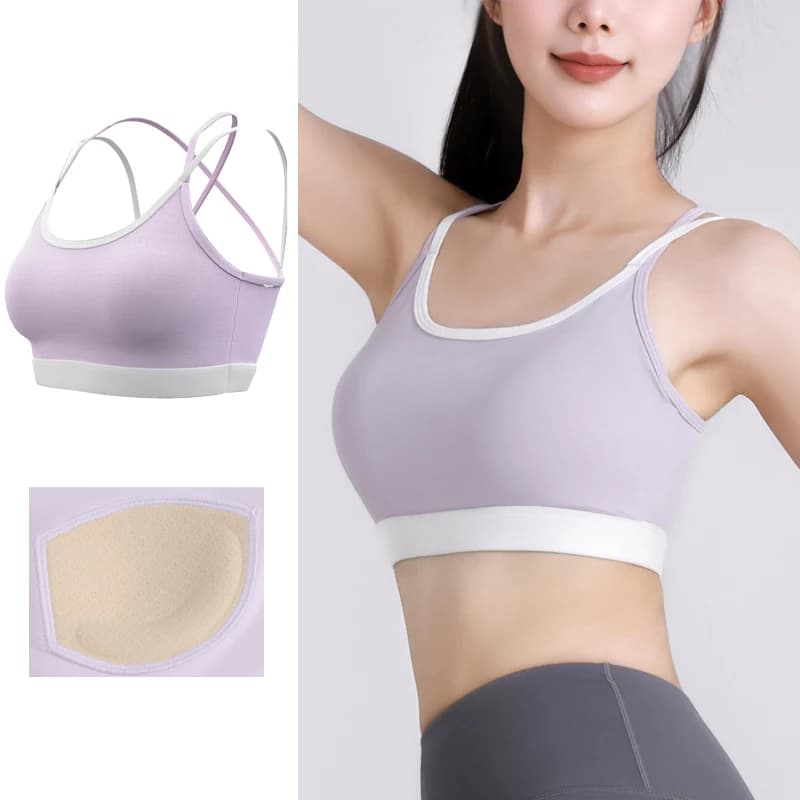 New Spring Summer Collection 2026: Women's Sports Bra with Double Spallin, Padded and Support Anti-Shock (Not with Cup)