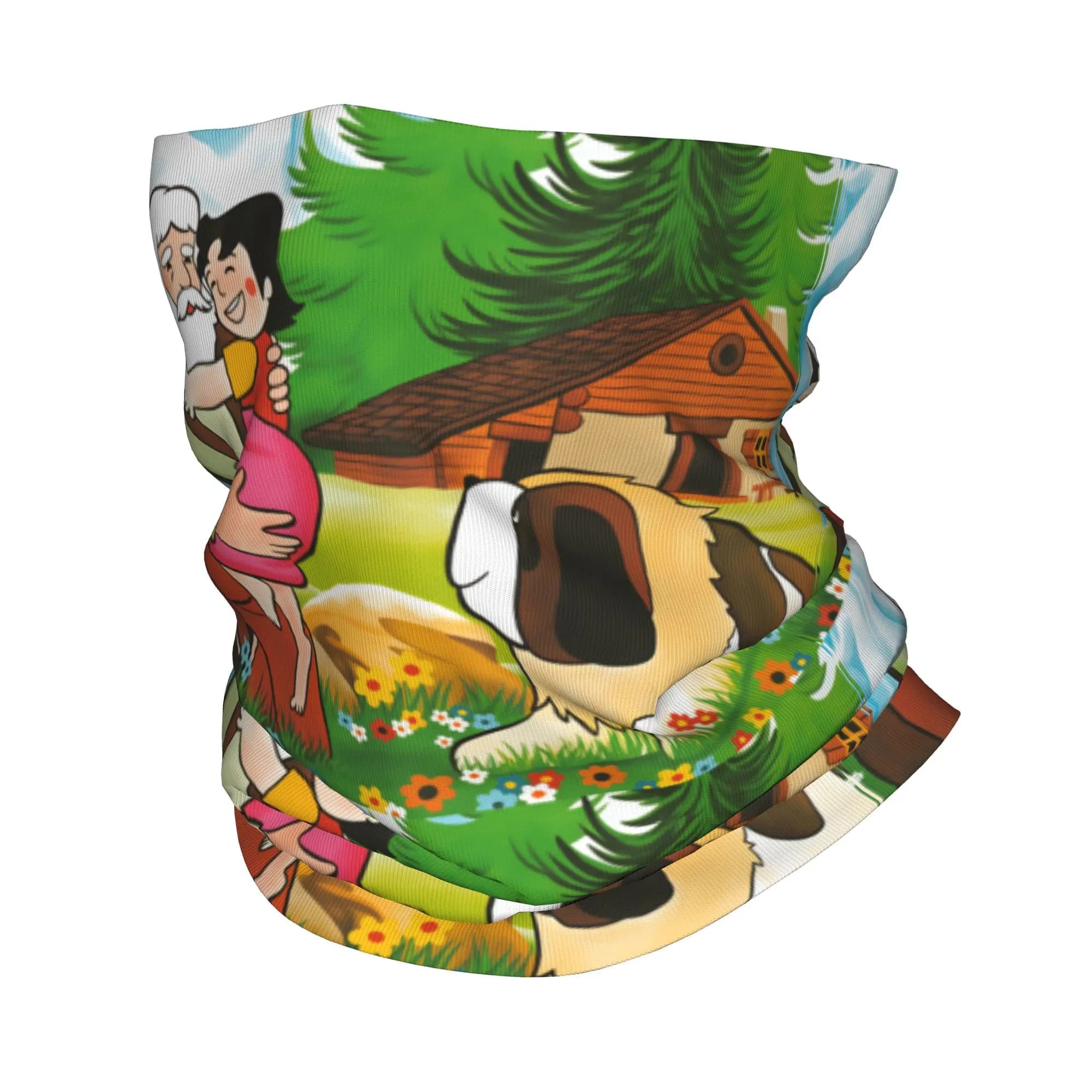 Heidi Peter And Grandpa Alps Balaclava Riding Fishing Face Cover Mask Maschera da uomo vintage anti-UV per bicicletta, senza cuciture, morbida, per il collo