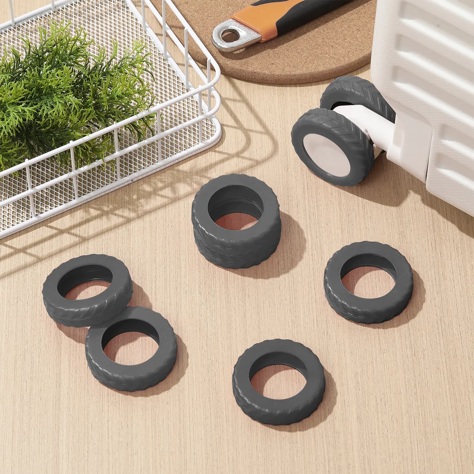 8Pcs Silicone Luggage Wheel Covers Protector Suitcase Rolling Wheel Guards Nonslip Shockproof Mute Travel Accessories