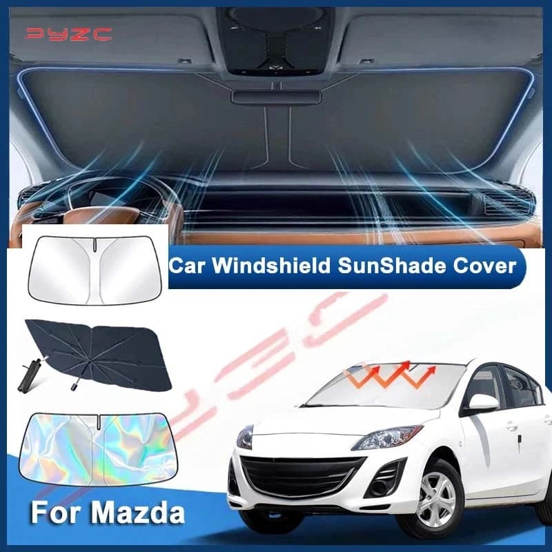 Windshield Sunshade Car Visor Front Window Sun Shade Cover For Mazda 3 6 CX-5 CX-9 CX-30 CX-50 CX-60 CX5 CX9 CX30 CX50 CX60