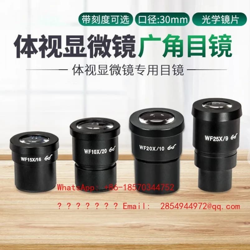 Stereo Microscope Accessories, Wide-angle with Scale, with Ruler Lens At 10,15,20,25x, Interface Diameter of 30mm
