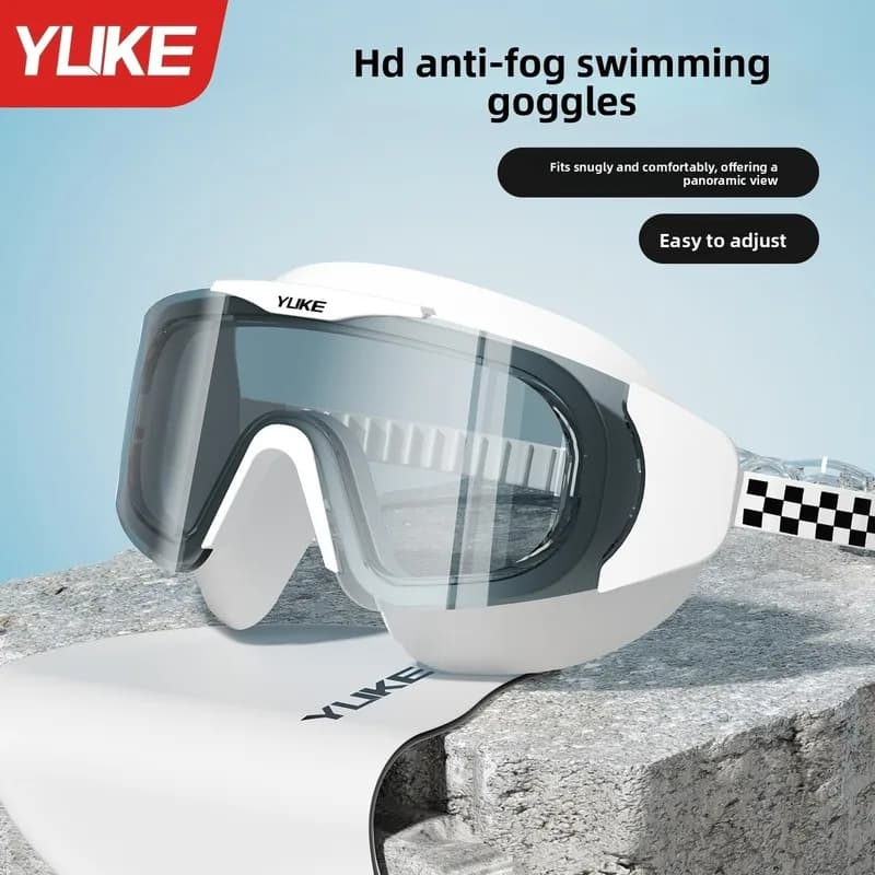 High Definition Anti Fog Waterproof Swim Goggles Set Large Frame Myopia Compatible For Men Women Swimming Diving Training Gear W