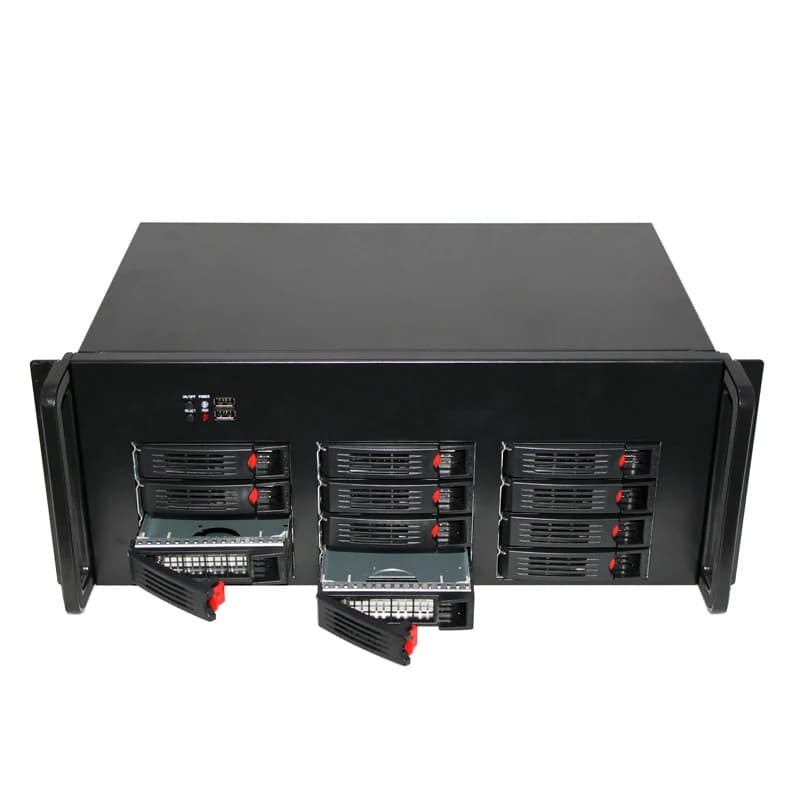 12 Bays Server case Mini Itx Nas Server Data Storage for Backup with USB2.0