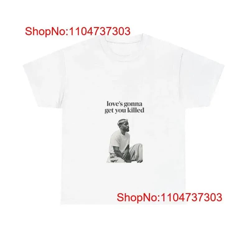 kEDDRICCLaamar Love's Gonna Get You Killed T-shirt in cotone pesante vintage lavato Grafica confortevole Morbido ed elegante allungato