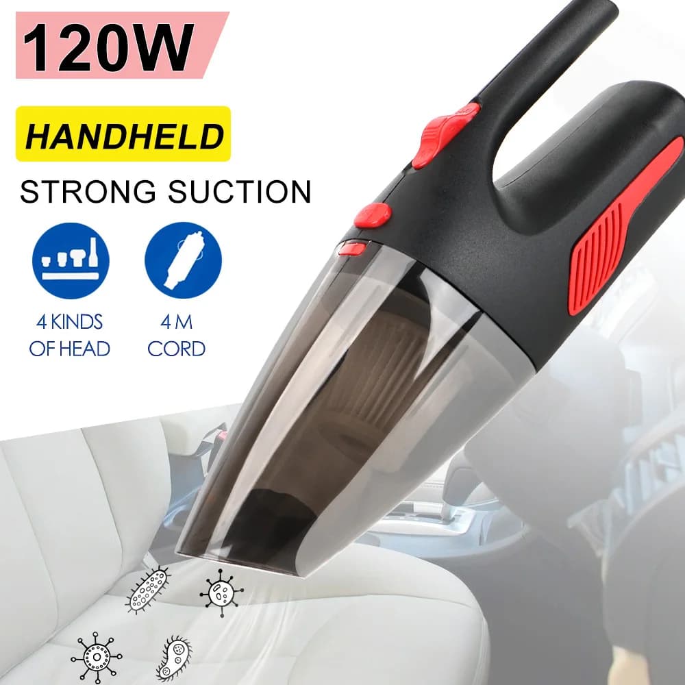 120W 12V 5000PA Super aspirazione Wet Dry adattatore per accendisigari a doppio uso aspirapolvere portatile per auto accessori interni universale