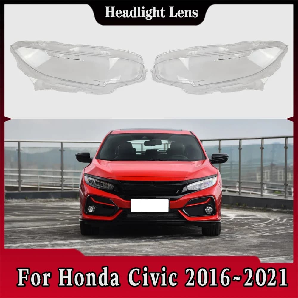 For Honda Civic 2016 2017 2018 2019 2020 2021 High Front Lampshade Lamp Shell Headlamp Cover Headlight Shade Lens Plexiglass