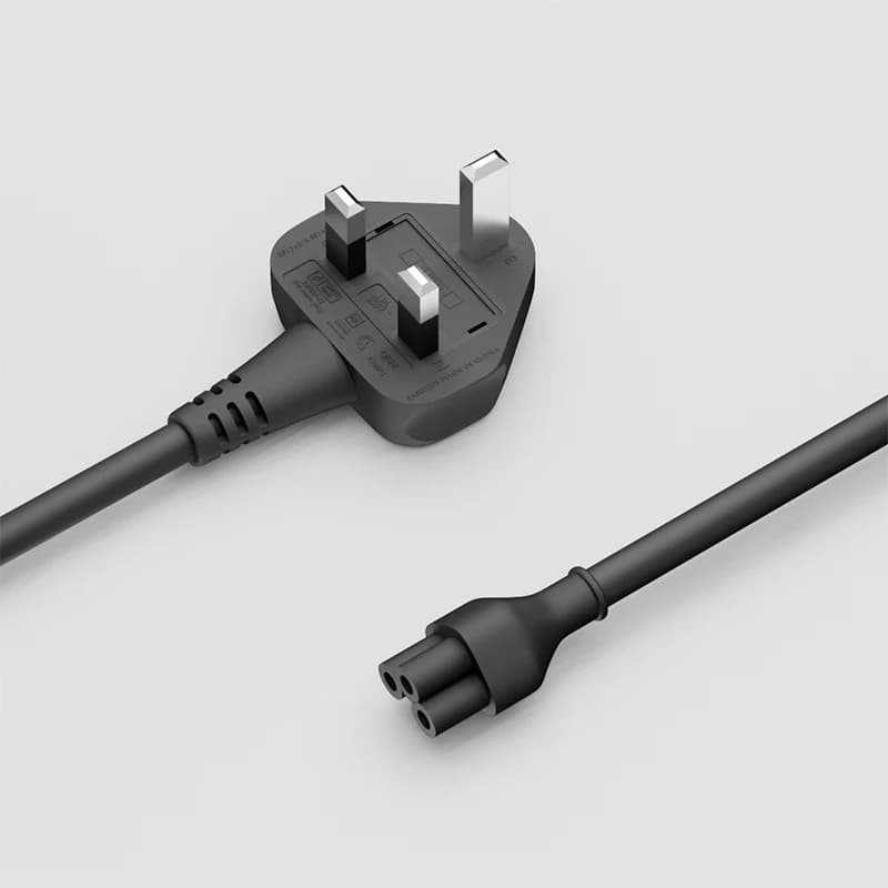 5 pcs BS1363 Fusible Spina UKCA SS145 GCC Singapore KSA UK 3 PIN Brass Copper C5 Electric Kettle Supply Extension Cable