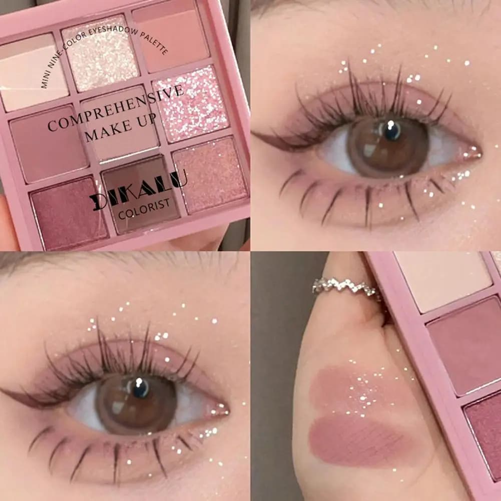 DIKALU Nuova Palette Ombretti Primavera/Estate Oh Rosy Nine Palace Grid Auto Focus Low Saturation Smoke Powder Rose Plate