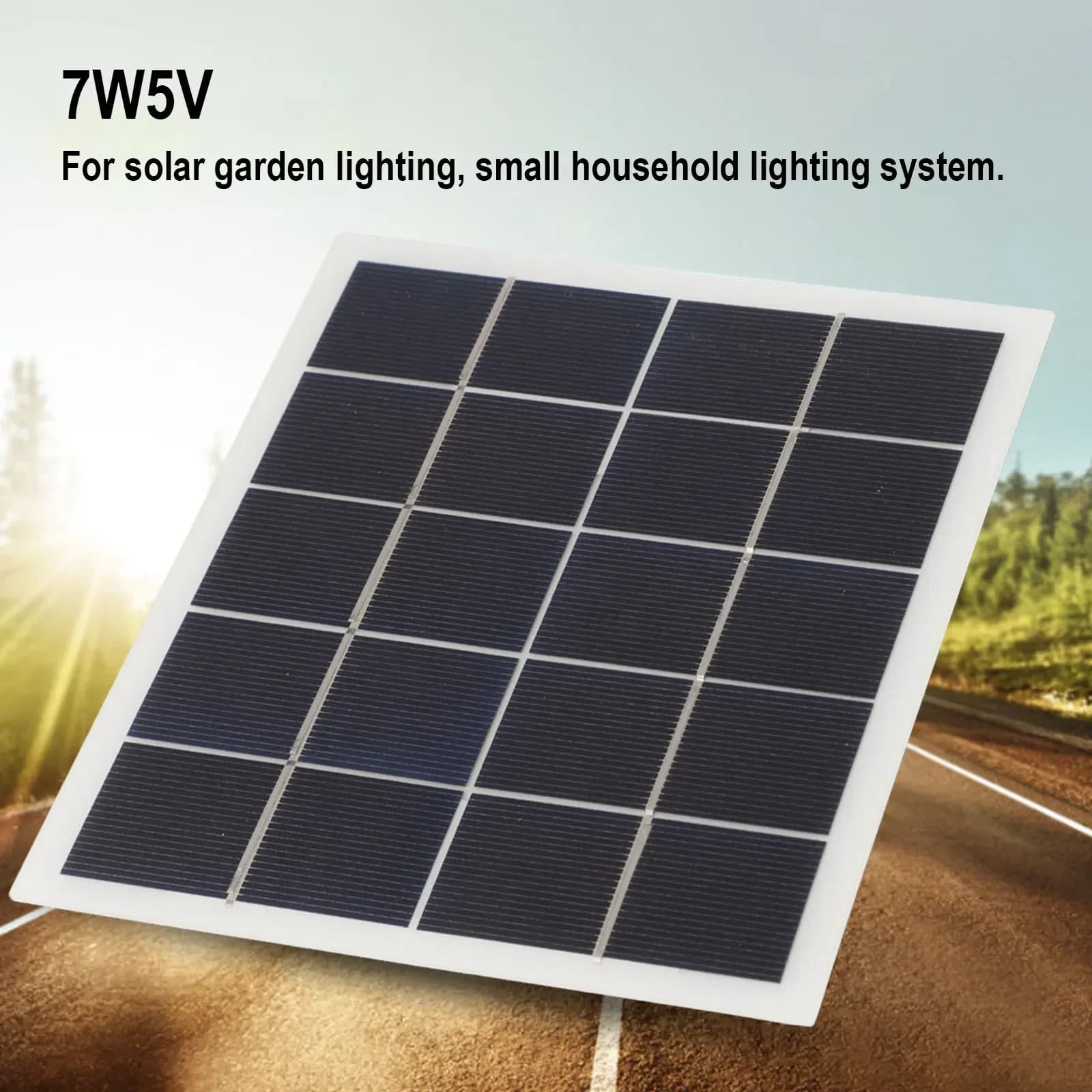 7W 5V Pannello solare policristallino portatile Coordinatore in laminato Accessori fai da te Pannelli solari completi per pannello di carica solare domestico