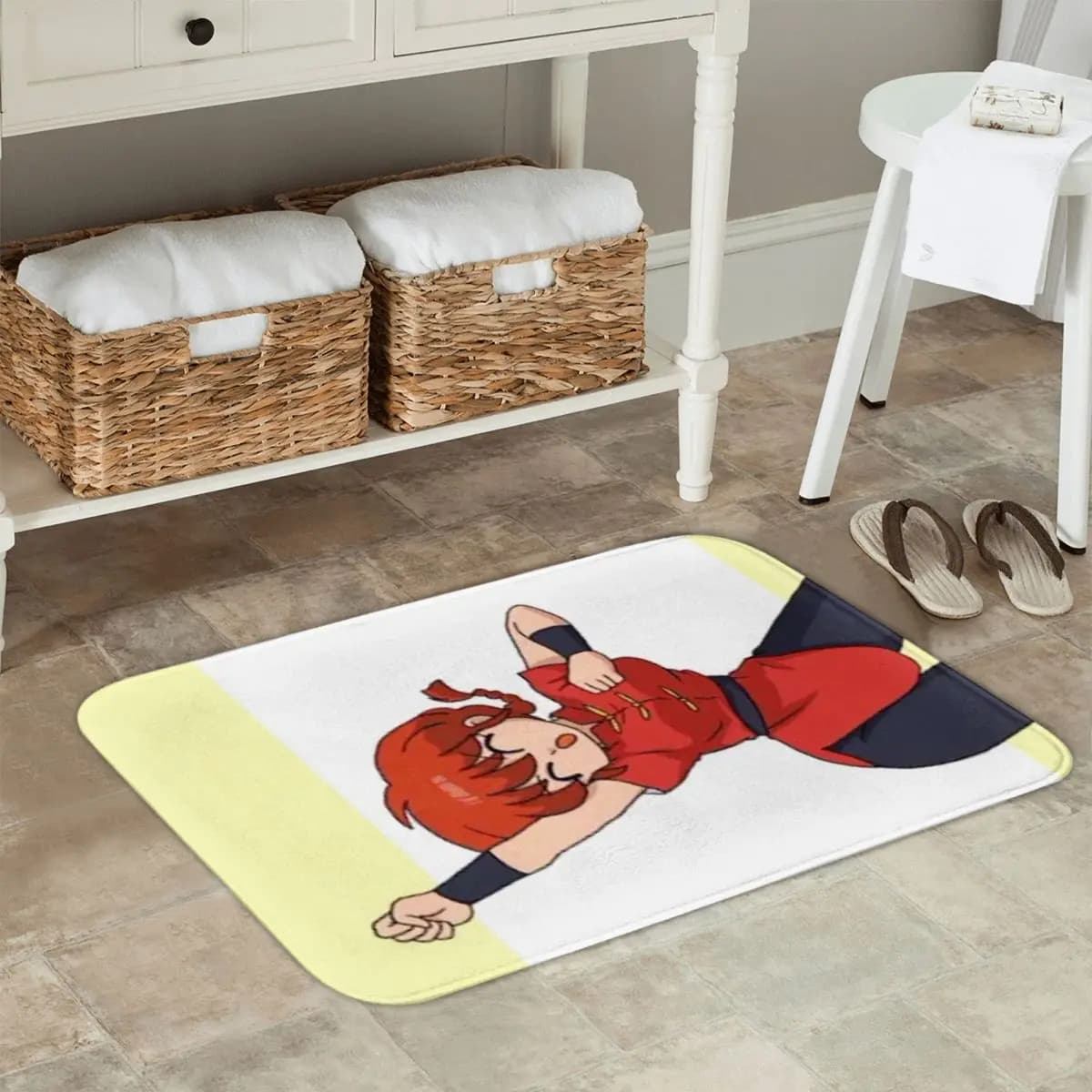 Anime Ranma 1/2 Ranma Zerbino antiscivolo Tappetino Tappeto durevole per ingresso cucina Tappetini per balcone di casa