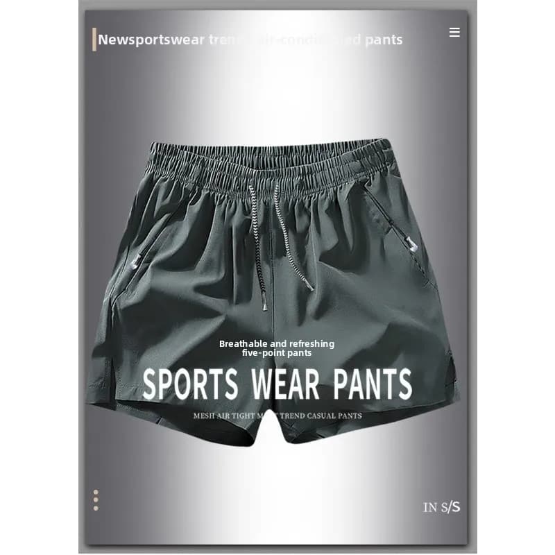 Men's sports pants, ultra-thin, breathable, in three parts, summer, absorbing sweat, fast drying, casual.