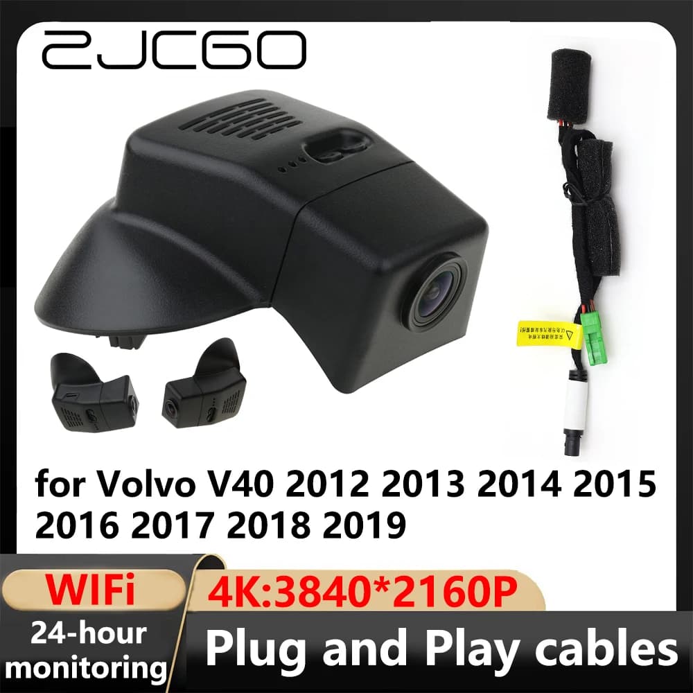 ZJCGO 4K Wifi 3840*2160 Auto DVR Dash Cam Video Recorder for Volvo V40 2012 2013 2014 2015 2016 2017 2018