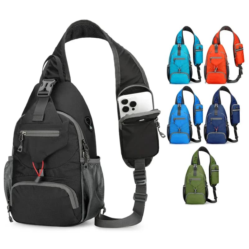 Marsupio leggero da esterno in nylon multi petto per marsupio da viaggio in bicicletta, borsa per cellulare, portafoglio, marsupio durevole con cintura per soldi