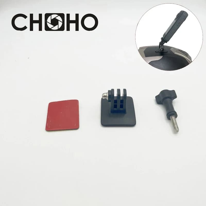 Per accessori Gopro Base curva Supporto per casco Testa da equitazione Vlog + Adesivo per Go Pro hero DJI OSMO Action4 Camera Insta360 X3
