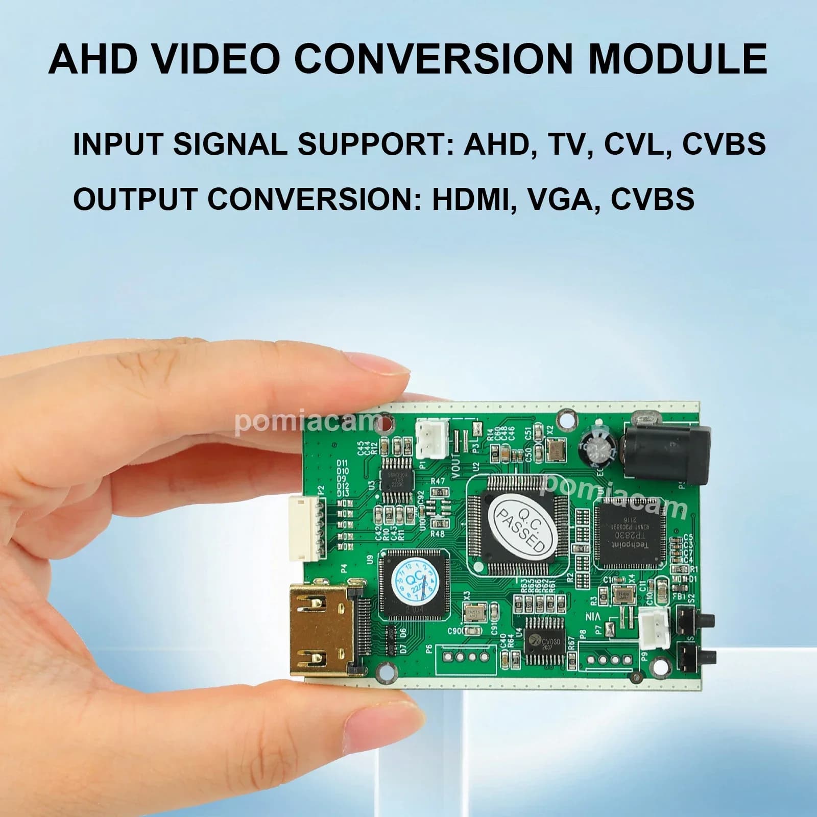 Video Converter AHD TVI CVI CVBS to HDMI VGA CVBS Video Signal Converter Module 4 to 1 HD 1080P AHD41 Card Model