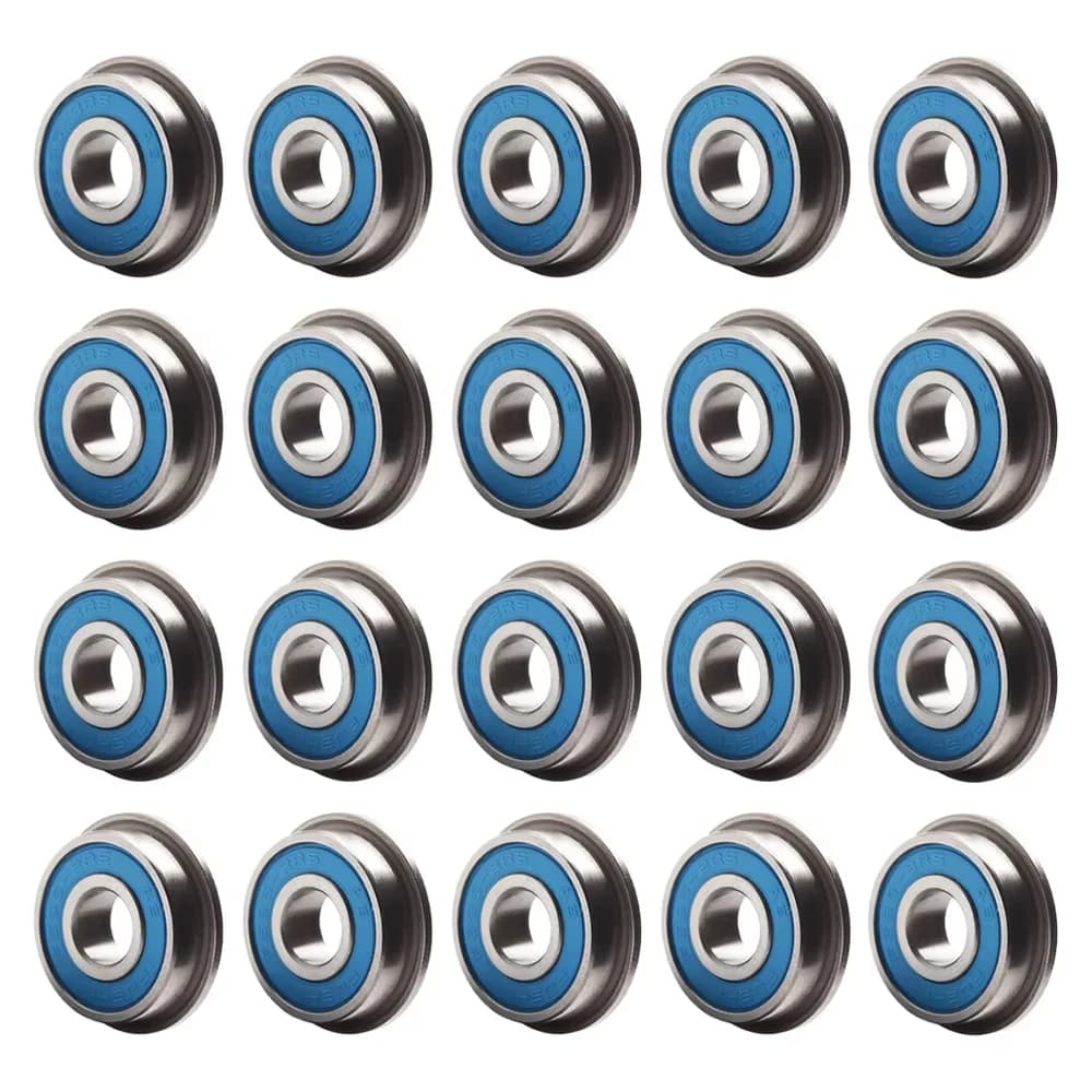 F695 2rs 5x13x4 mm flanged bearings, F695rs for 3D printer Blue sealed precision A9 for RC with VORON belt, 20-piece packaging