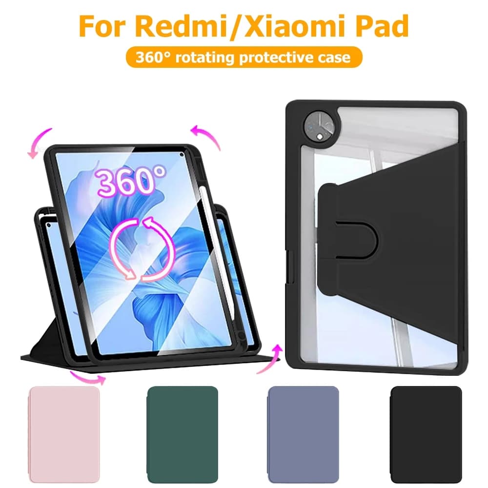 360 ° Custodia Protettiva Girevole per Xiaomi Pad 7 6 5 Pro 11.2 11 Pollici, Cover Tablet con Supporto per Redmi Pad 2 2025 11" Pro 12.1 SE 11 8.7
