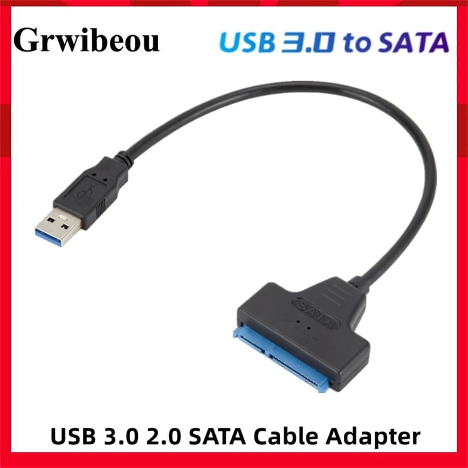 Cavo da SATA a USB 3.0, adattatore da USB 2.0 a SATA fino a 6 Gbps, supporta HDD/SSD esterni da 2,5 pollici, cavo SATA III a 22 pin