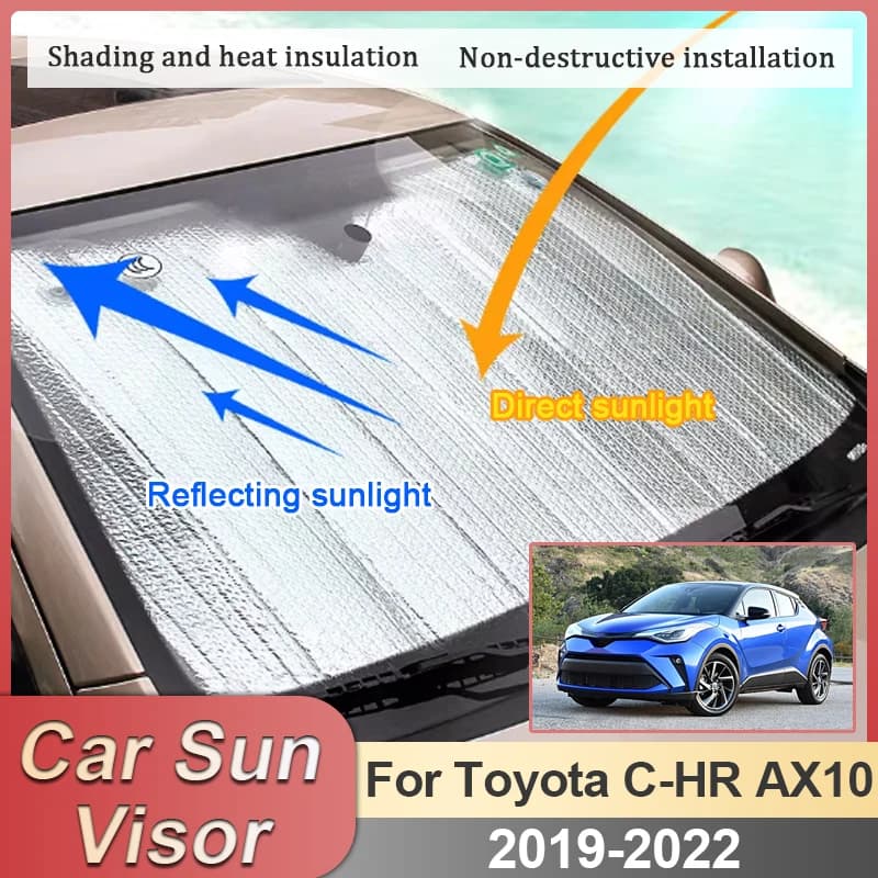 Parasole per auto Toyota C-HR AX10 Accessori MK1 2019 2020 2021 2022 Copertura parasole per parabrezza e finestrini laterali