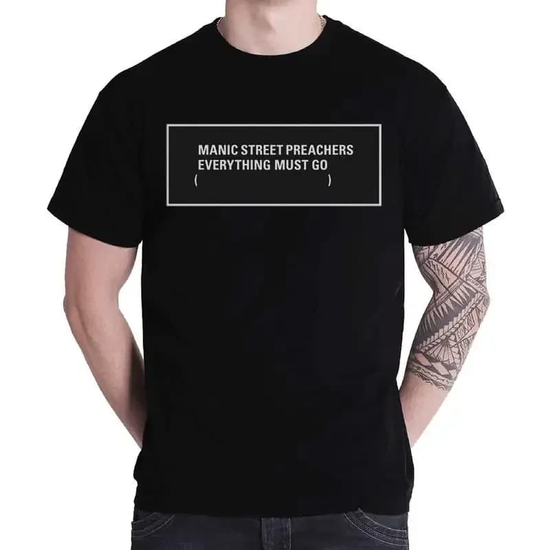 Maglietta Manic Street Preachers Everything Must Go ufficiale nuova da uomo nera