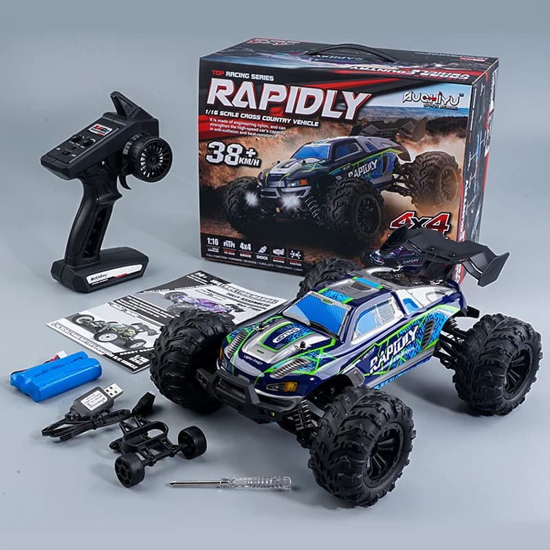 SCY 1:16 4DW RC Car 50+KM/H High Speed Off-Road Truck 2.4GHz Remote Control Buggy with LED Light Truck for Kids vs 144001 Toys