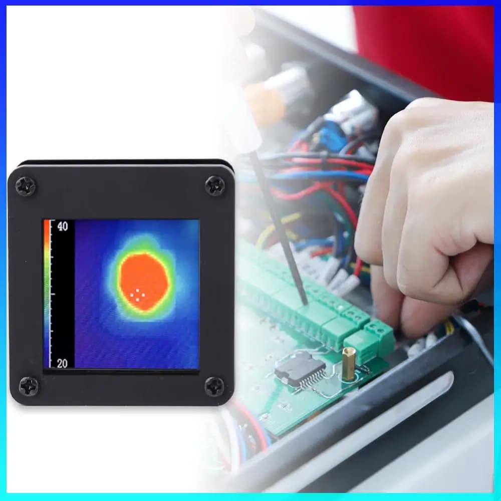 Termocamera Portatile con Display LCD, Termografo per Rilevamento Industriale, Termometro con Ricarica USB