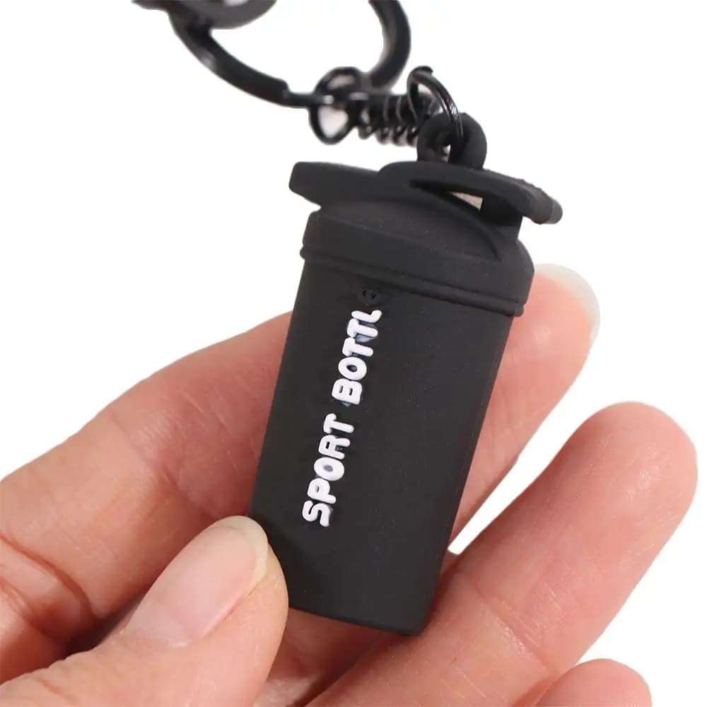 Dopamine Barbell Plates Keychain Kettlebell INS Simulation Dumbbells Keyring Creative Bag Charm Fitness Series Pendant Gifts