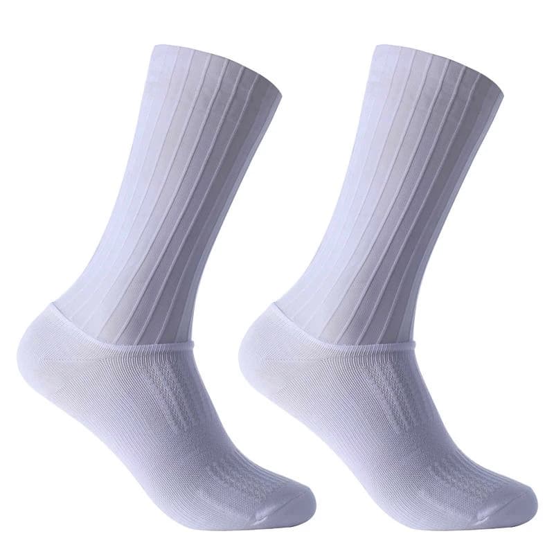Calzini aerodinamici estivi in silicone antiscivolo Calzini da ciclismo Whiteline Calzini da bici da corsa per sport da bicicletta da uomo