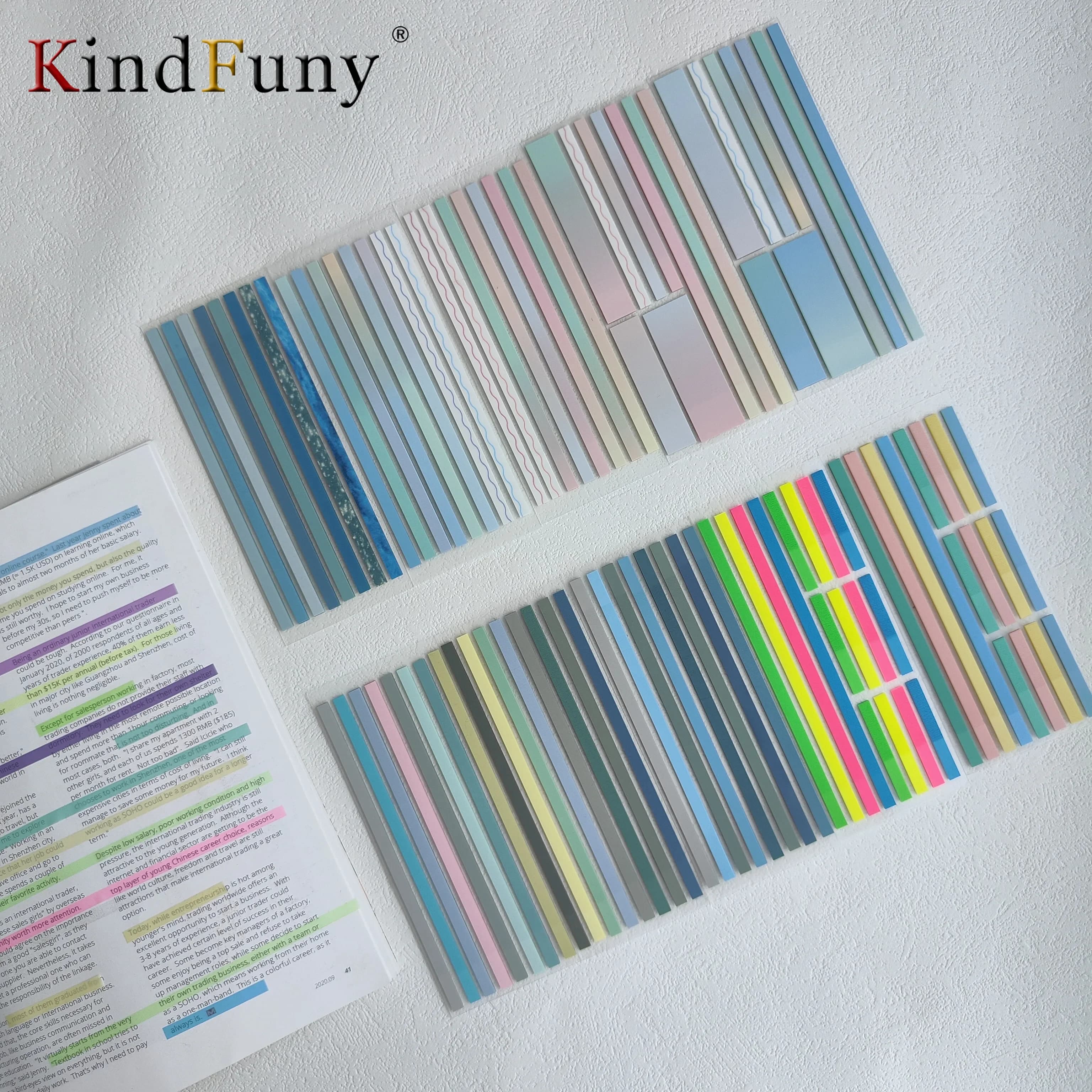 KindFuny 160 Fogli Nota Adesiva Trasparente Nota Adesiva Schede Indice Freccia Bandiere per Pagina Marker Planner Adesivi Ufficio Scuola