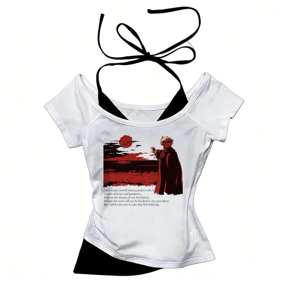 Vinland Saga top tees girl harajuku Trendy Gothic Pop Culture women Breathable streetwear Digital Psychedelic 80s Pop Culture
