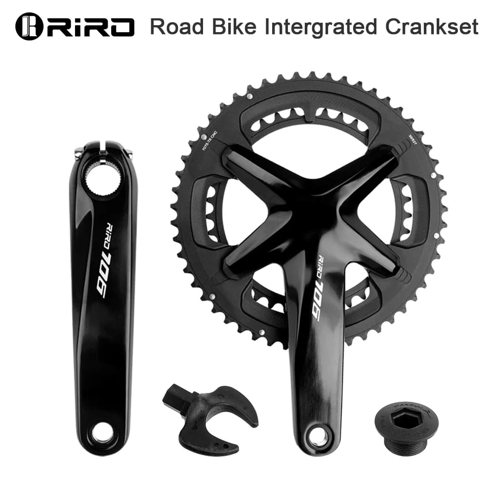 RIRO 106 Guarnitura per bici da strada integrata 170mm 110BCD 50-34T/53-39T Doppi corone Pignoni Ruota dentata per bicicletta da strada cava