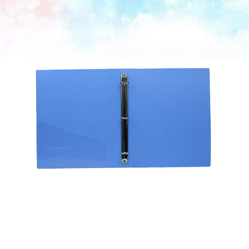 Cartella Portadocumenti A4 a 3 Fori con Meccanismo a Leva, Organizzatore per Documenti da Ufficio, Porta Carta in Plastica Blu