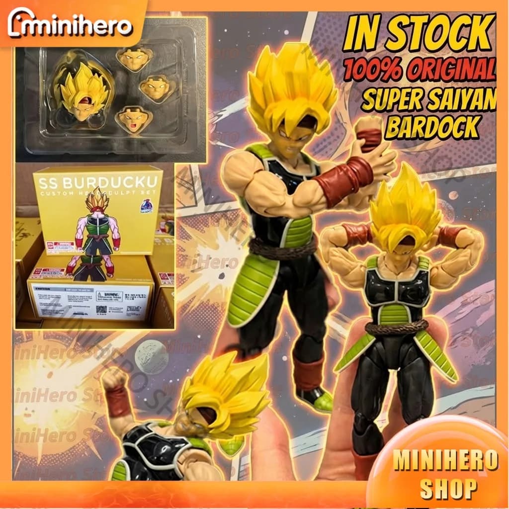 Disponibile Dragon Ball Bardock SHF Serie Super Hero Action Figure Articolata Robot Giocattolo da Collezione con Accessorio Scultura Testa