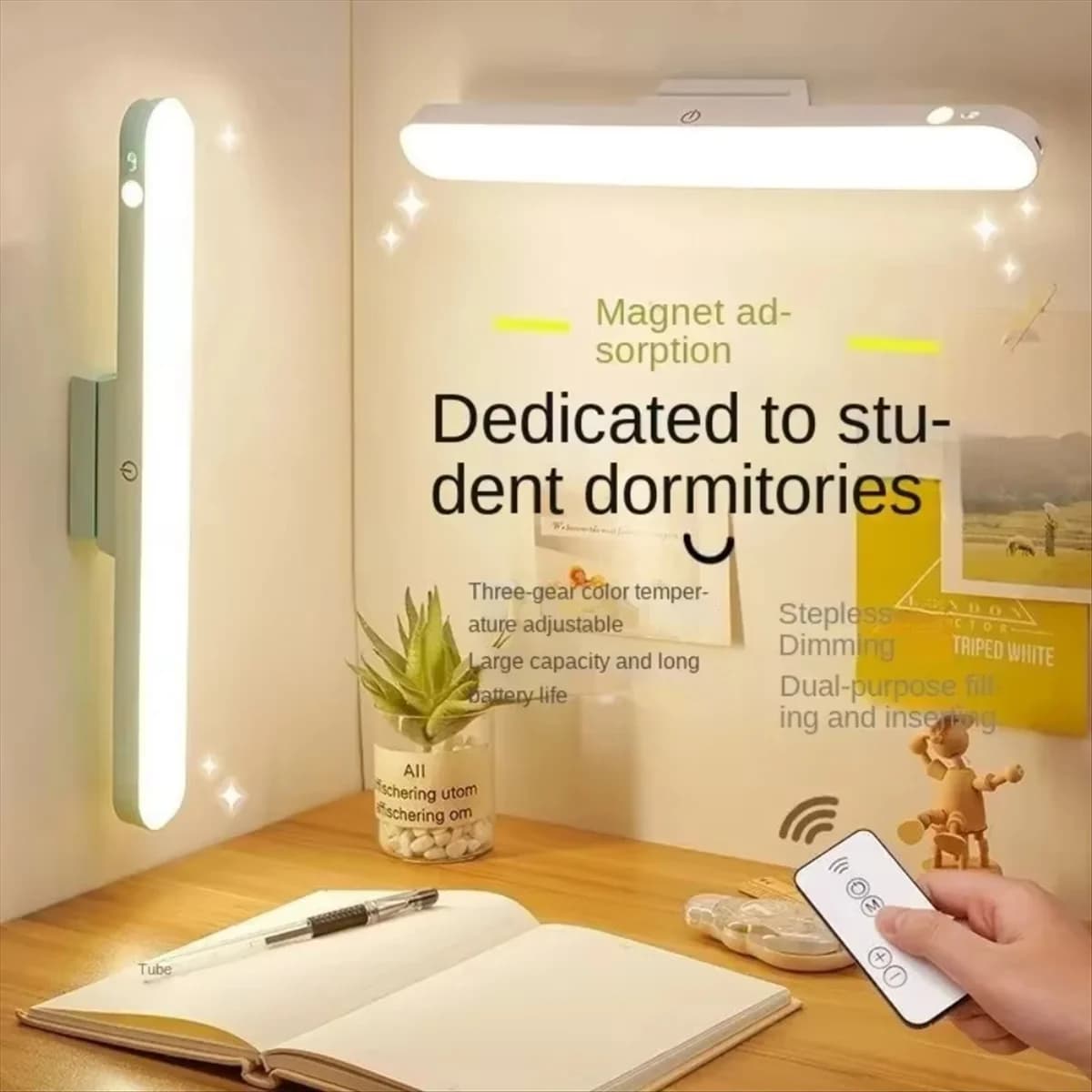 NEW_LED Lampada da scrivania con interruttore di lettura remota con protezione magnetica per gli occhi