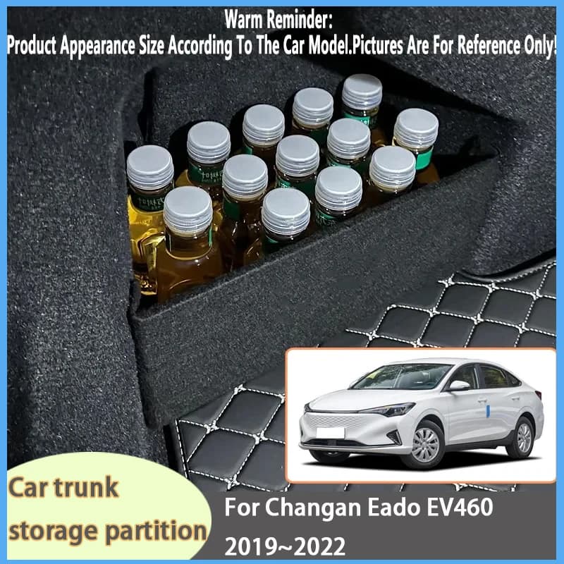 Organizer per Auto Changan Eado EV460 2019~2022, Divisorio Laterale per Bagagliaio Rinforzato, Scatola Portaoggetti Interna per Bagagliaio