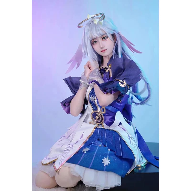 ❤2026✚Anime Robin Cosplay Costume Game Honkai Star Rail AkuraSakura Dress Wig Headwear Earrings Uniform Carnival Party For Wome◀