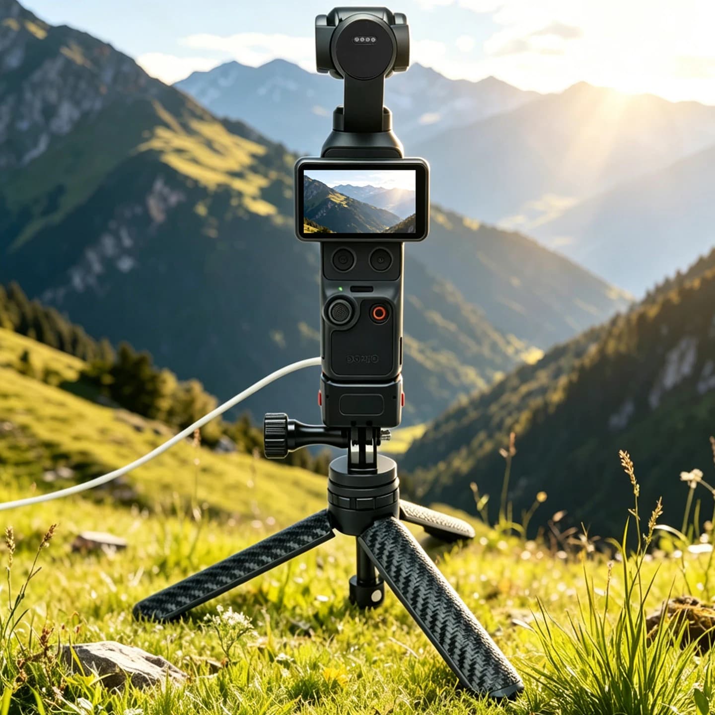Base di Ricarica Magnetica Pocket4 USB-C, Supporto Gimbal, Treppiede Pieghevole, Impugnatura per DJI Osmo Pocket 3 4, Supporto da Tavolo