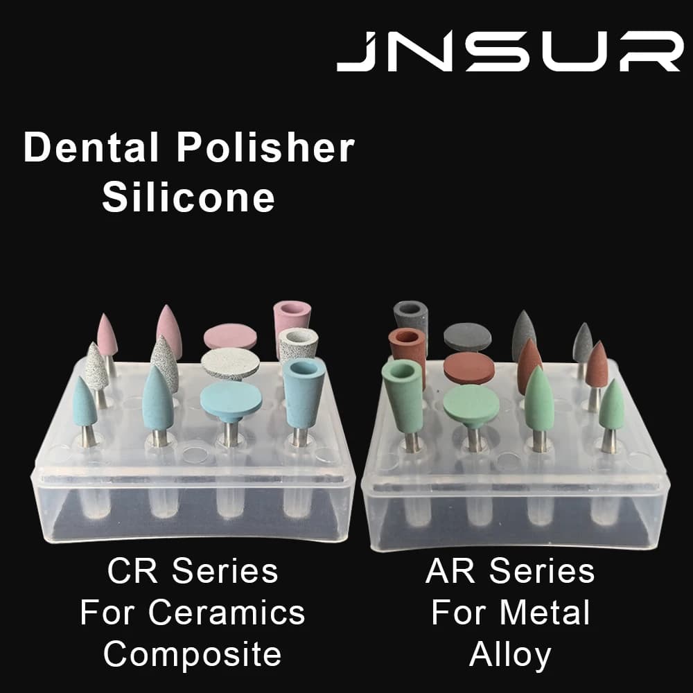 JNSUR Dentista Lucidatore Kit Per Ceramica Composito Lega di Metallo Lucidatura Odontoiatria Porcellana/Denti Naturali/Polimento delle Unghie 12 pzRA