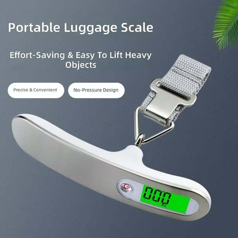 New Portable Electronic Luggage Scale 50kg Small Handheld Hook Scale for Household Travel Baggage Weight Measurement