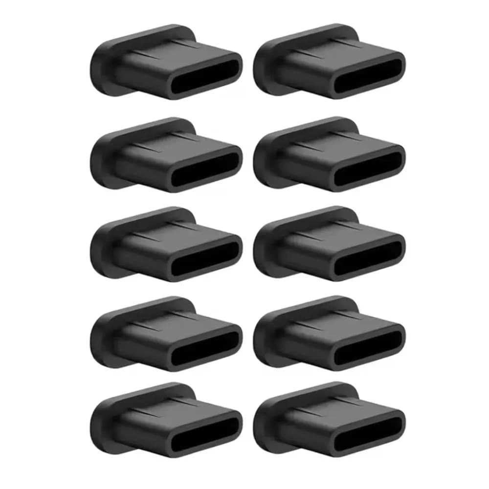 5/10pcs Type C Dust Plug USB Charging Port Protective Cover Black White Silicone Dust Cap Charging Port Phone Dust Protection