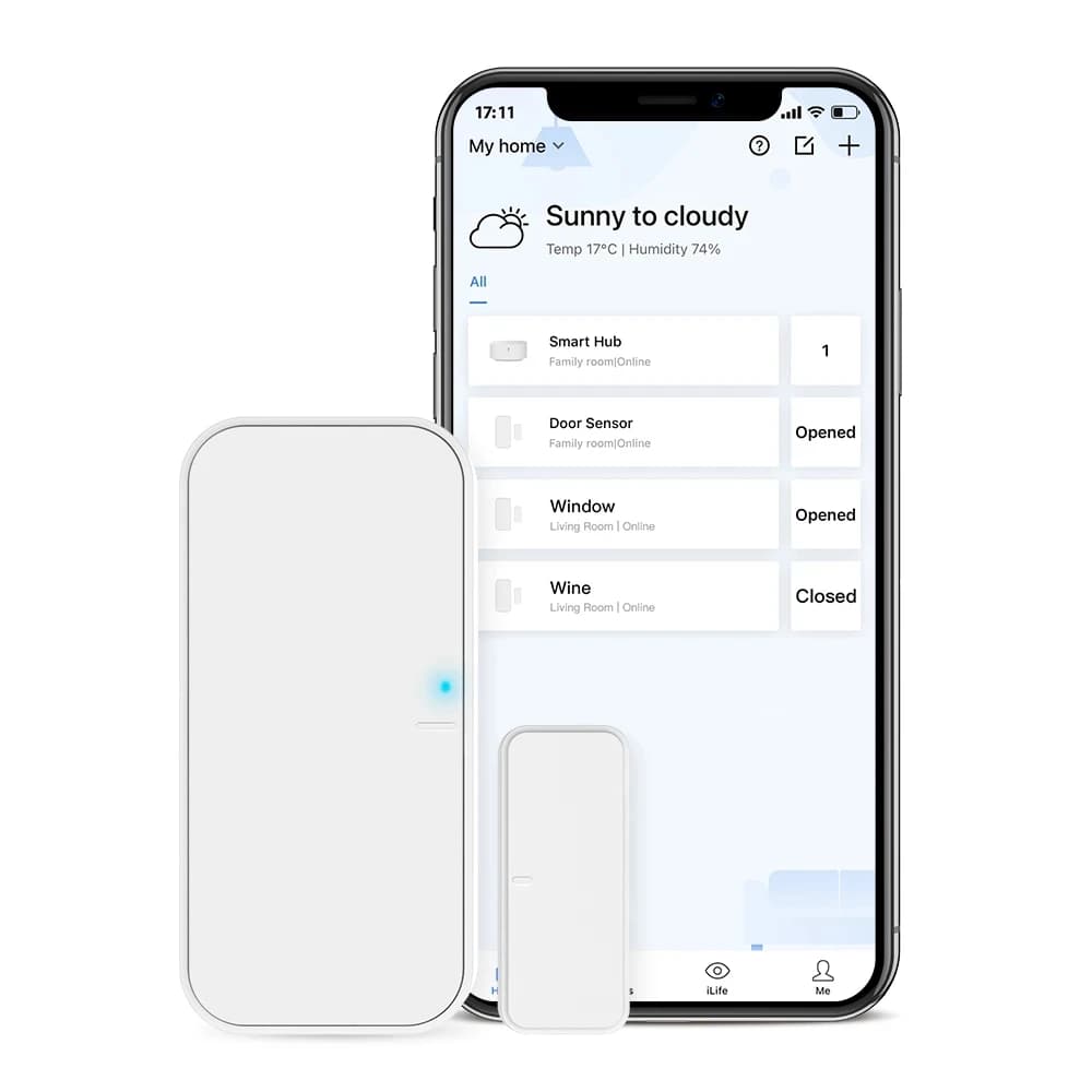 Sensore porta Broadlink Smart Door S3 Rilevatori aperti/chiusi Smart Life compatibile con Alexa
