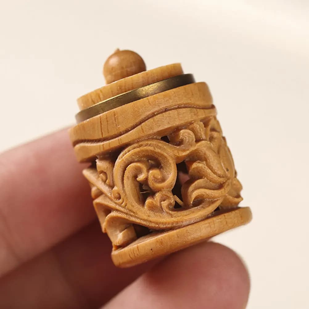 Diffusore di Aromi Artigianale in Legno, Contenitore Riutilizzabile per Oli Essenziali, Decorazione da Appendere per Auto, Armadio, Stanza