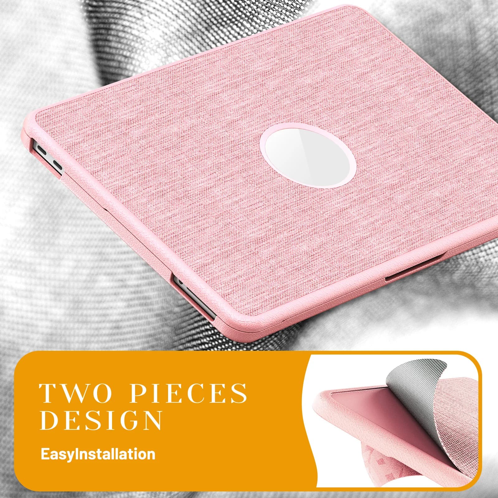 Custodia per MacBook Neo 13 pollici A3404 2026 in tessuto intrecciato con supporto, borsa a sacchetto per laptop MacBook Neo 13 con cover e cavalletto
